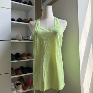 Lululemon Athletica Swiftly Neon Yellow Women's Sport Tank Top Size 8